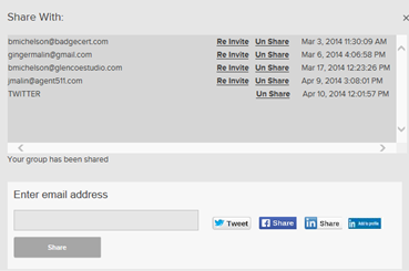 Login Sharing Overlay